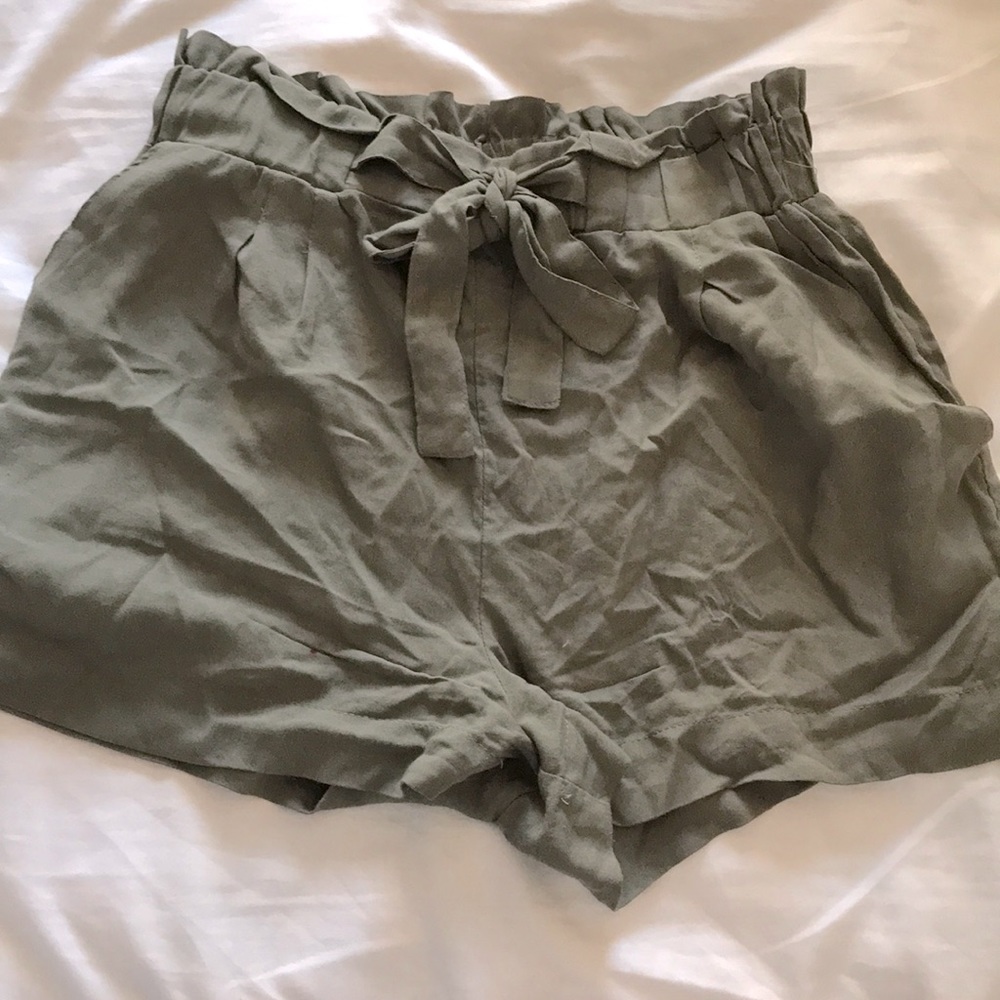 Army green shorts